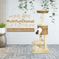 Multifunctional Artificial Rattan Cat Furniture Plush Cover Sisal Post Cat Tree